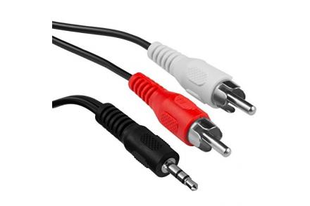 Propojovací kabel (2xCinch/jack 3.5 mm, TV-DEX)